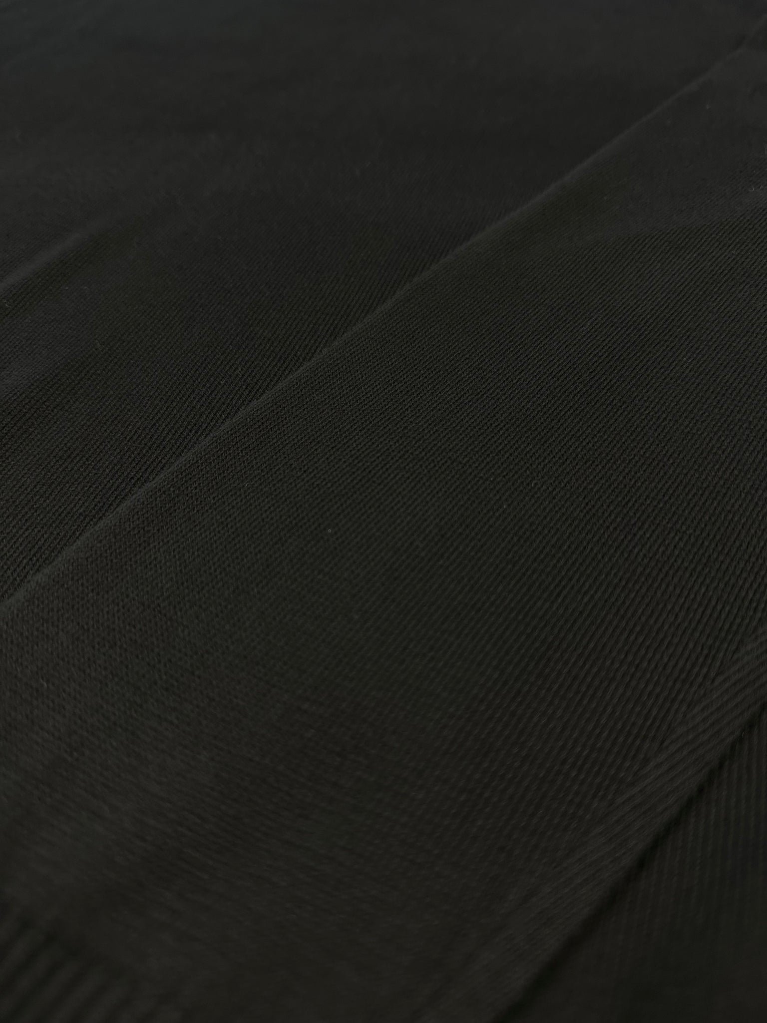 Crew Neck Black Stonewashed Knitted Sweater